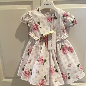 New with Tag Monalisa white floral princess dress (12-18 month)